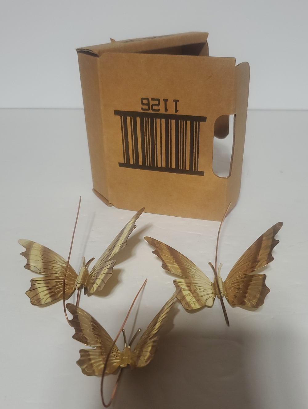Vtg Home Interiors Set of 3 Gold Butterflies